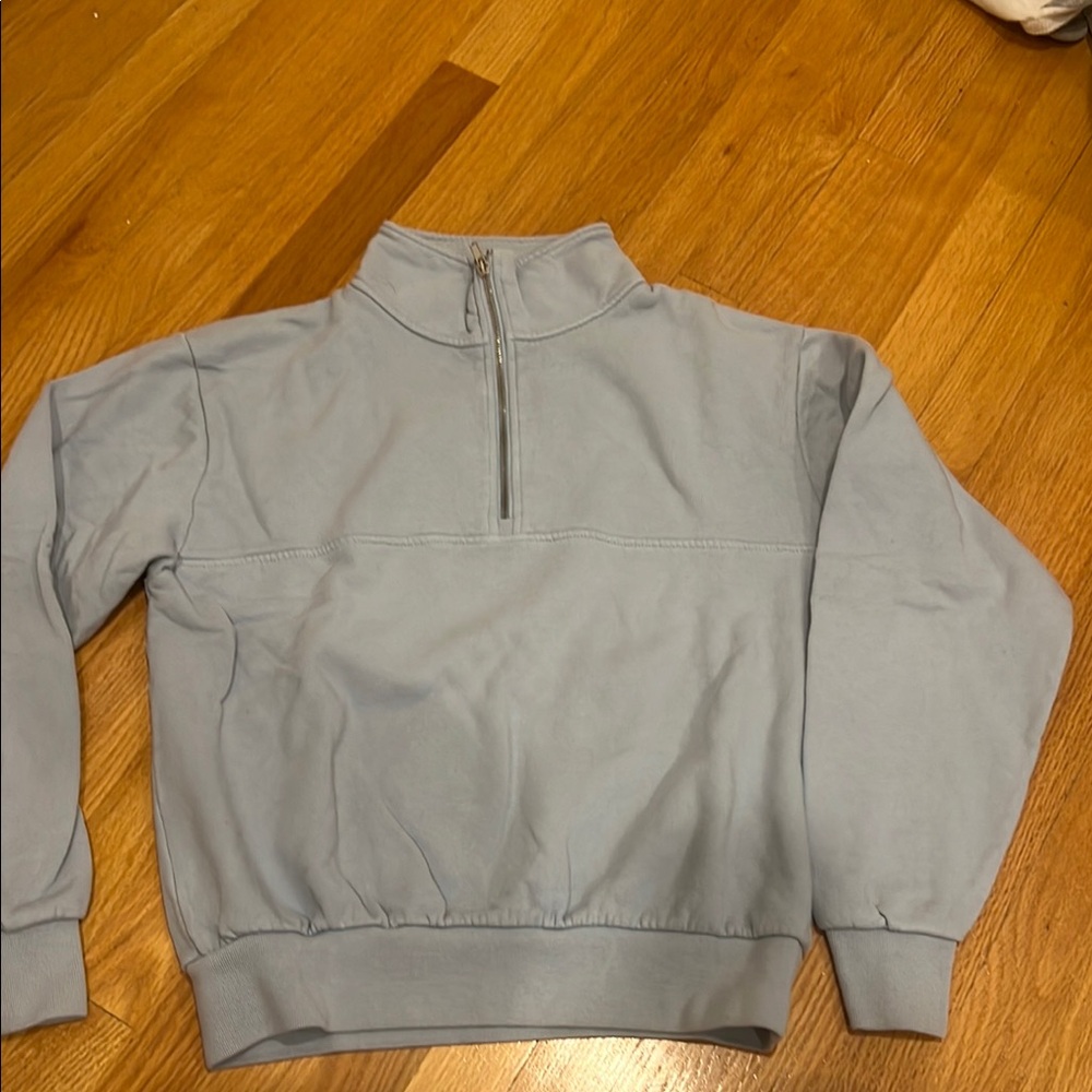 Brandy Melville Light Blue Quarter Zip